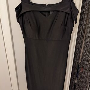 Knee length black dress
